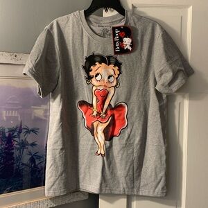 Betty Boop small cotton blend tee. NWT!